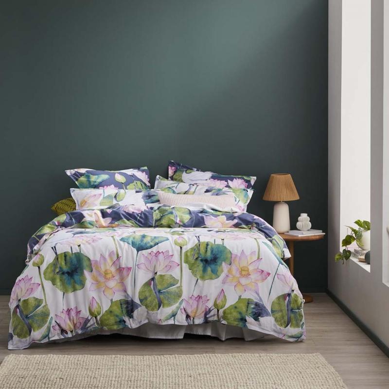 Logan & Mason Lili Quilt Cover Set | King Bed | Dusk 