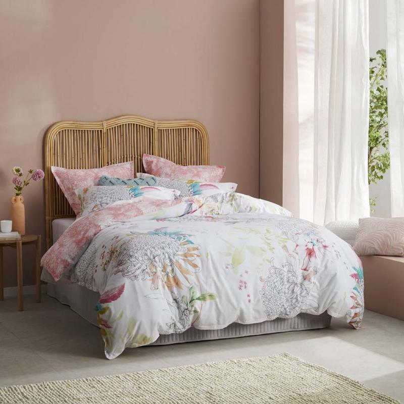 Logan & Mason Lowanna Quilt Cover Set | Queen Bed | White