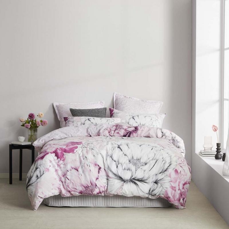 Logan & Mason Sassie Quilt Cover Set | King Bed | Pink 