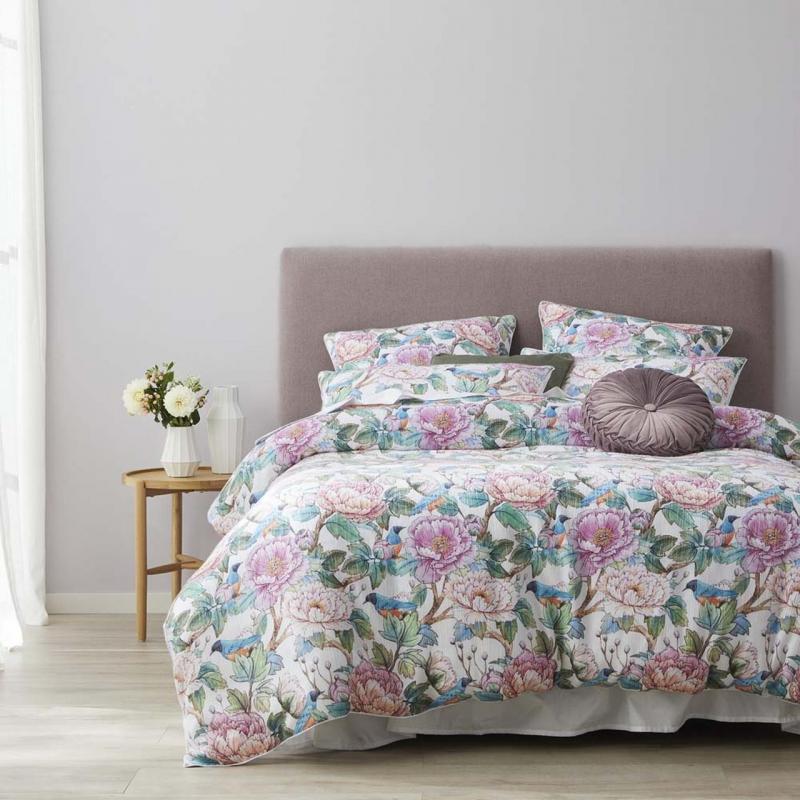 Platinum Logan & Mason Tea Party Quilt Cover Set | Queen Bed | Bloom