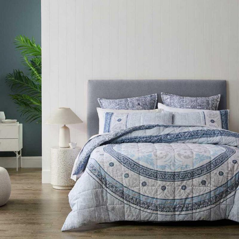 Private Collection Olani Quilt Cover Set | Super King | Blue