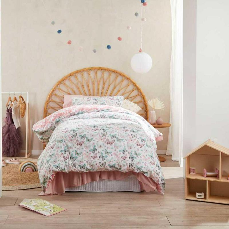 Logan & Mason Kids Flutterby Quilt Cover Set | Single Bed | Multi