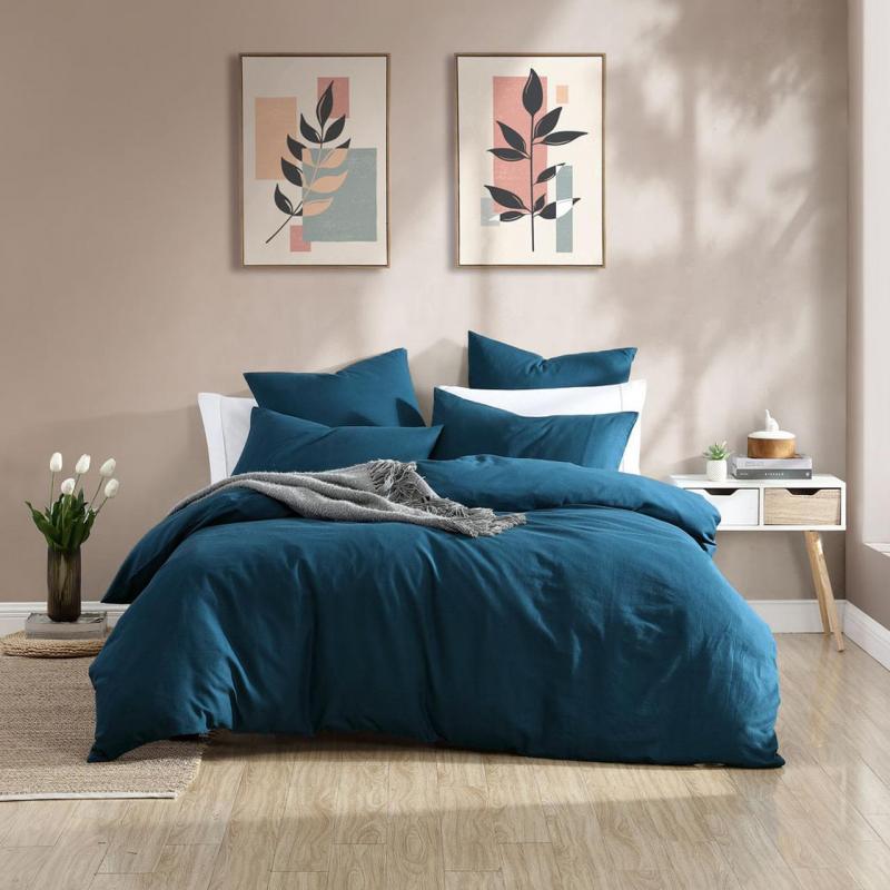 Platinum Logan & Mason Serene Quilt Cover Set | Queen Bed | Teal