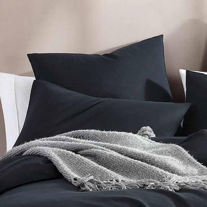 Platinum Logan & Mason Serene European Pillowcase | Charcoal