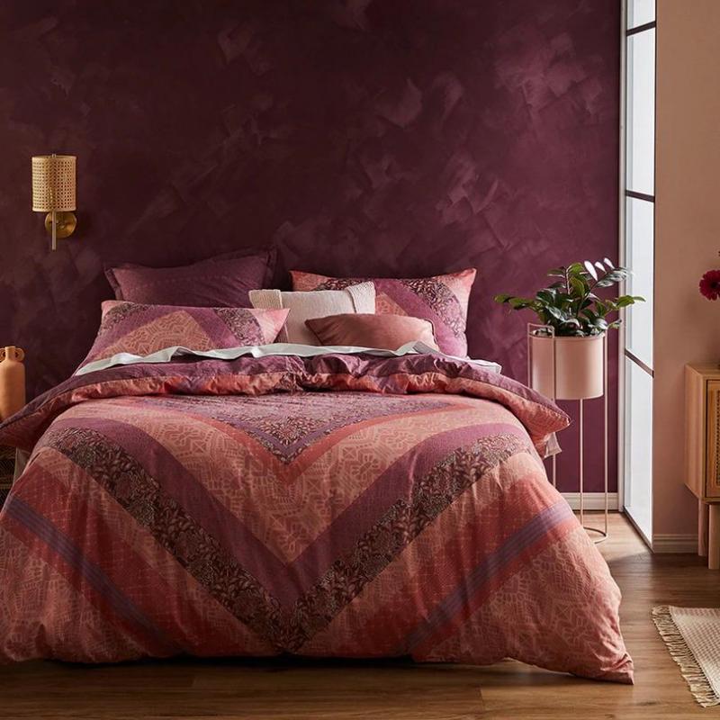 Logan & Mason Navajo Quilt Cover Set | Queen Bed | Rose