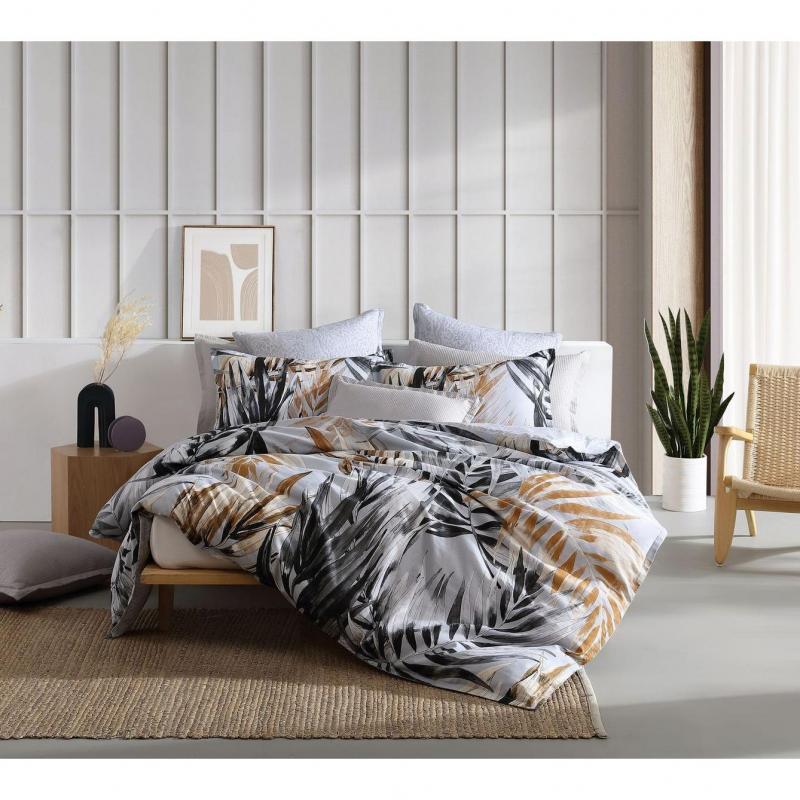 Logan & Mason Laguna Natural Quilt Cover Set Queen Bed