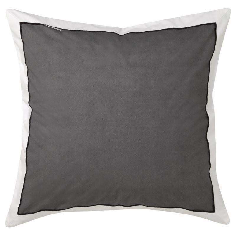 Logan & Mason Essex European Pillowcase | Charcoal 