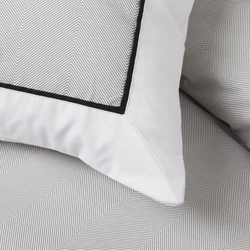 Logan & Mason Essex Quilt Cover Set King Bed Pewter