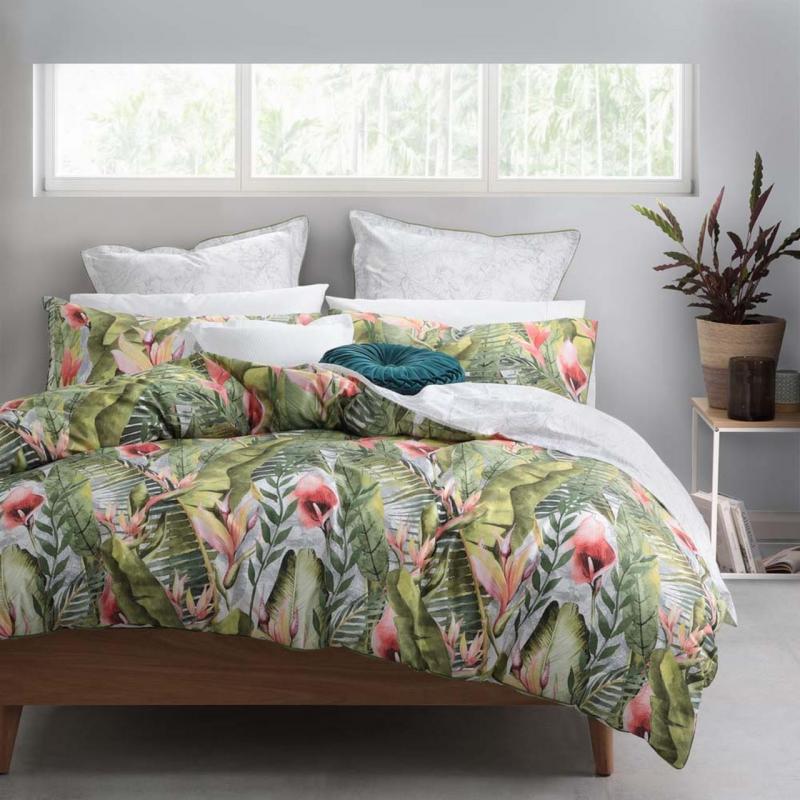 Logan & Mason Kalena Quilt Cover Set | King Bed | Olive