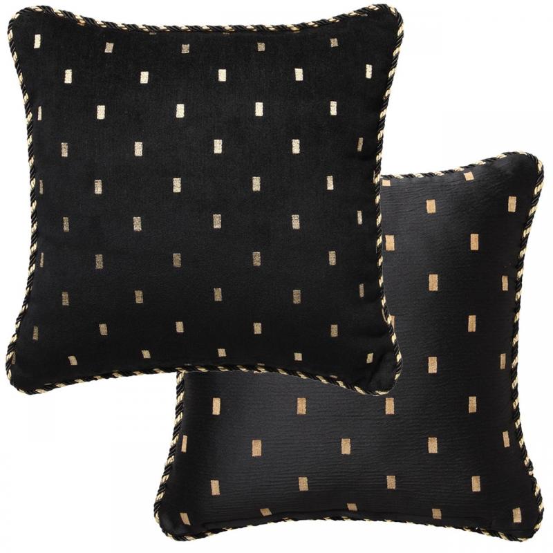 Davinci Massimo Square Filled Cushion | Black