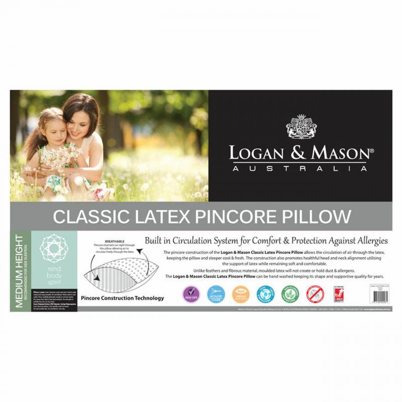 Logan and Mason Classic Latex Pincore Pillow