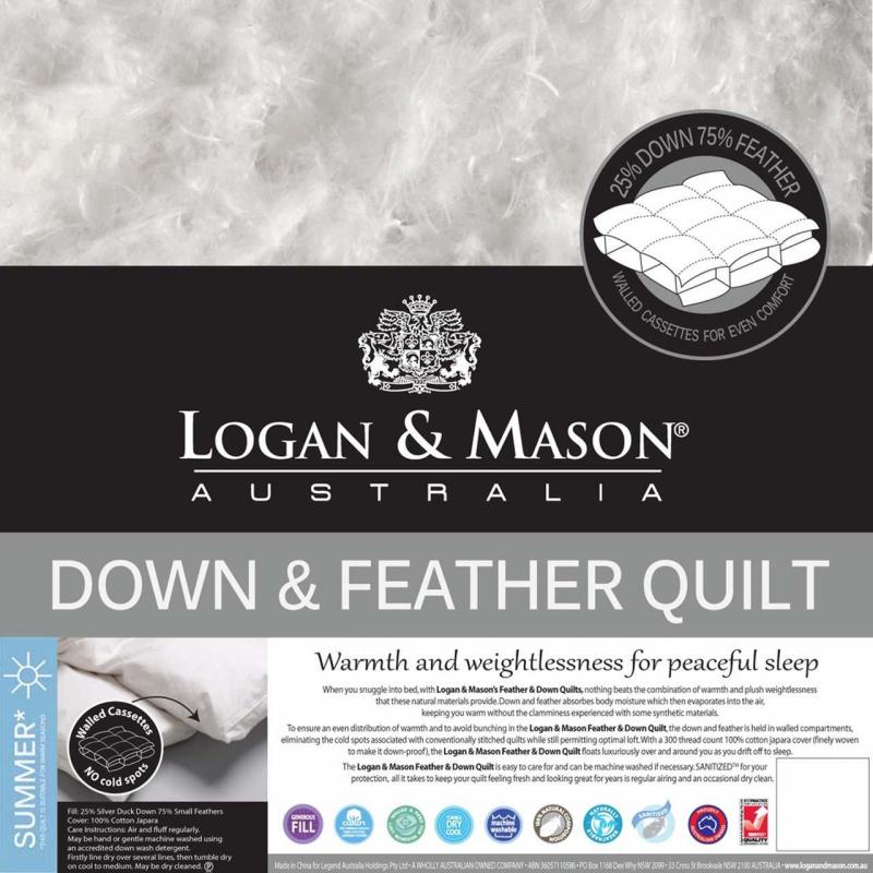 Logan & Mason 25/75 Duck Down and Feather Quilt | Single Bed