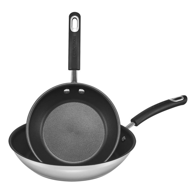 Circulon Total Stainless Steel Skillet Twin Pack | 20/28cm