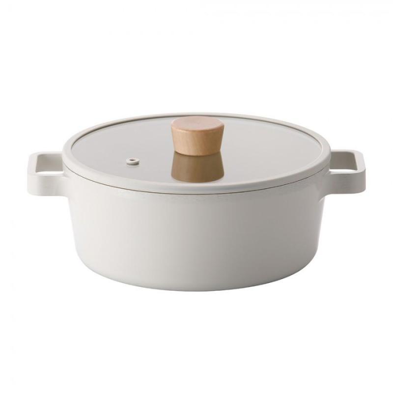 Neoflam Australia Fika Stockpot Induction with Silicone Rim Glass Lid | 22cm