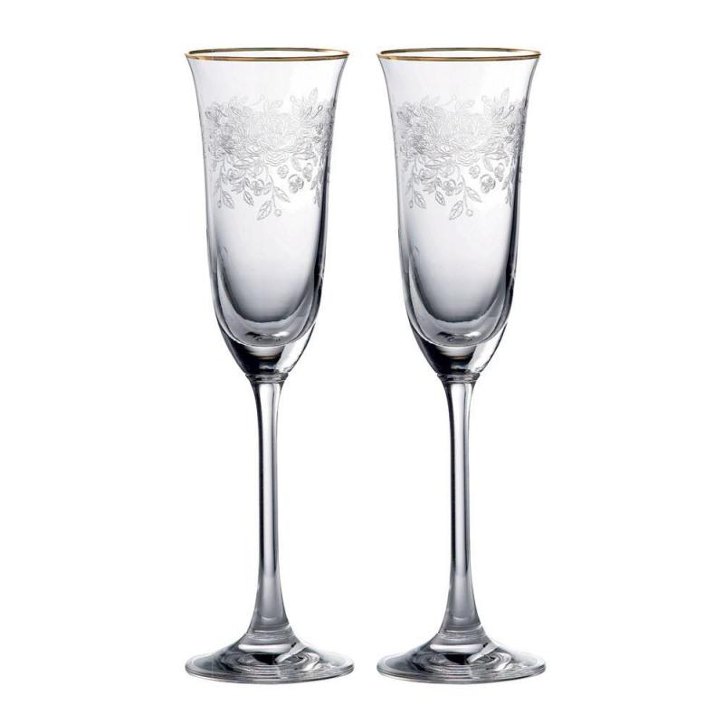 Royal Albert Old Country Roses Champagne Flute Pair