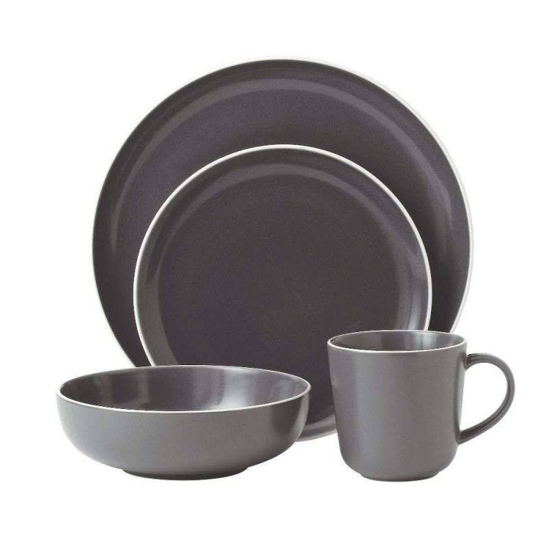 Royal Doulton Gordon Ramsay Bread Street Dinner Ware Set 16 Piece | Slate 