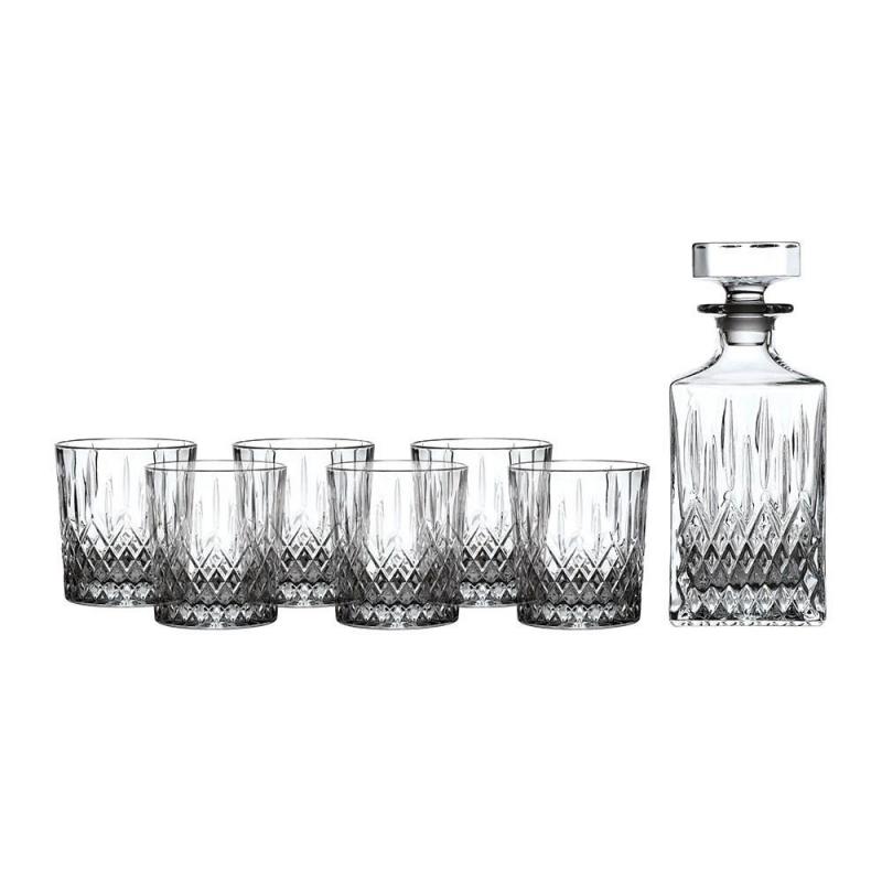 Royal Doulton Earlswood Crystalline Whiskey Decanter Set | Decanter & 6 Tumblers