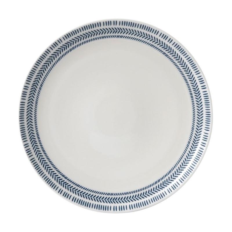 Royal Doulton ED Ellen DeGeneres Plate 28cm | Cobalt Blue Chevron