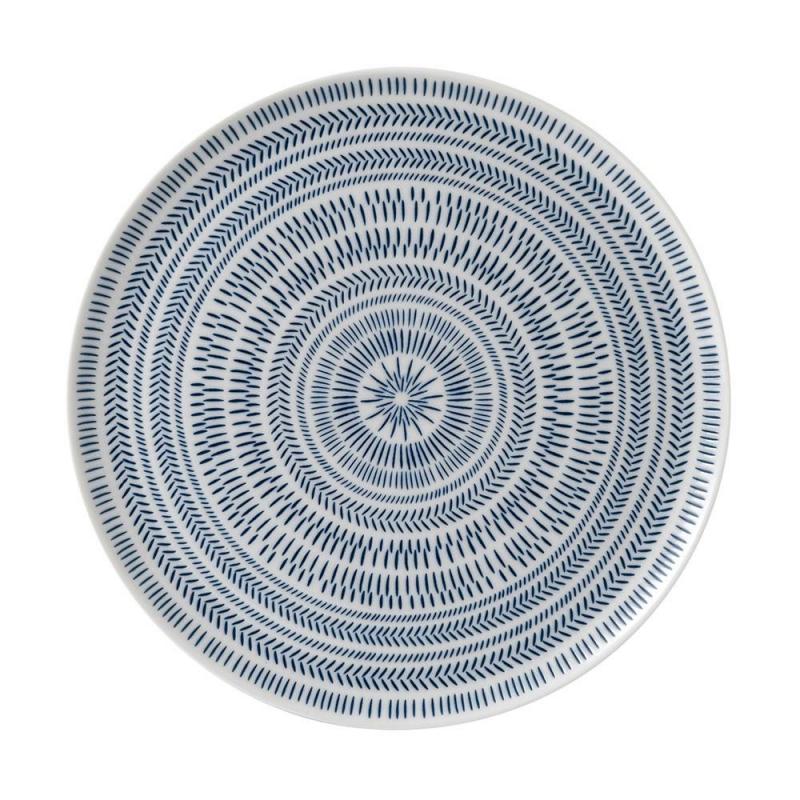 Royal Doulton ED Ellen DeGeneres - Platter 32cm Cobalt Blue Chevron