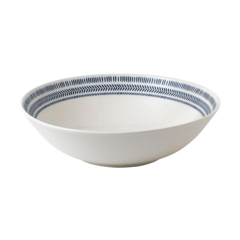 Royal Doulton ED Ellen DeGeneres Bowl 29cm | Cobalt Blue Chevron