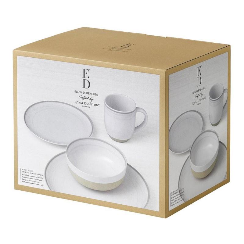 Royal Doulton ED Ellen DeGeneres 16pcs Dinner Ware Set Brushed Glaze