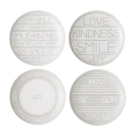 Royal Doulton ED Ellen DeGeneres Taupe Accents Plate | 16cm | Set of 4
