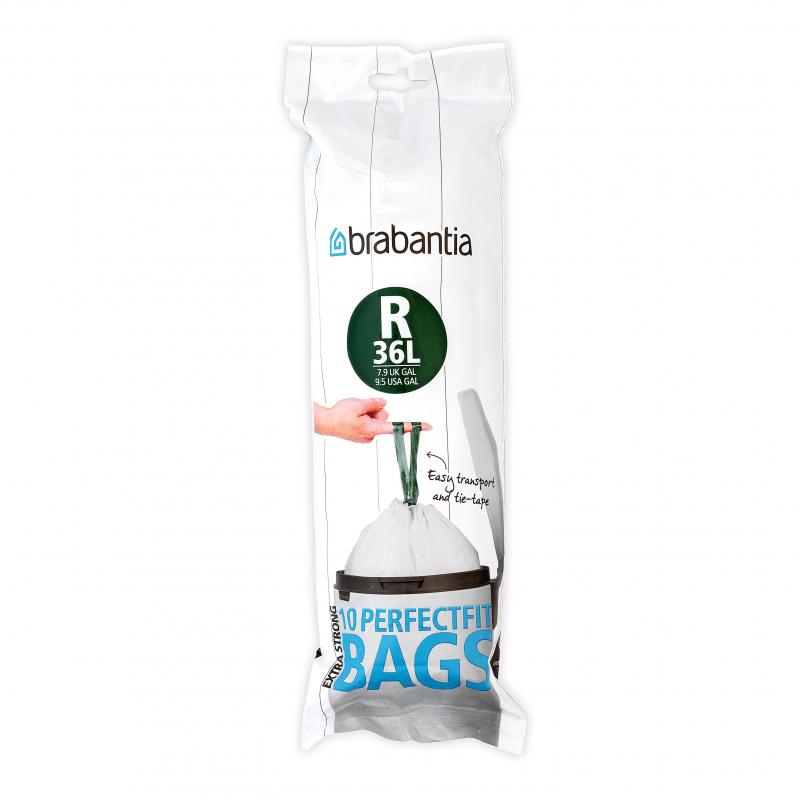 Brabantia Perfect Fit Bags Code R 36L BO 10 Bags/Roll | White