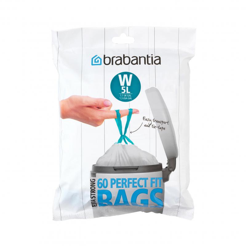 Brabantia PerfectFit Bags Code W 5L 60bags/pack | White