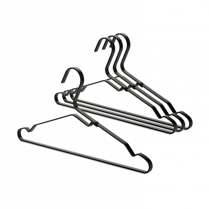 Brabantia Aluminum Clothes Hanger Set o f 4 | Black
