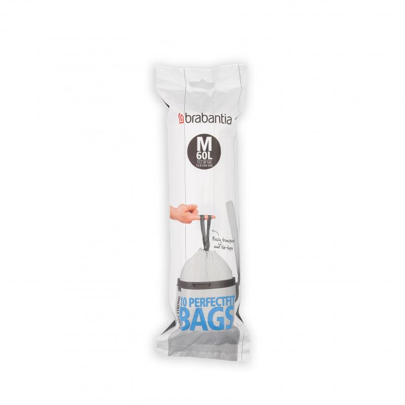 Brabantia Perfect Fit M 60L 10Bags/roll | White