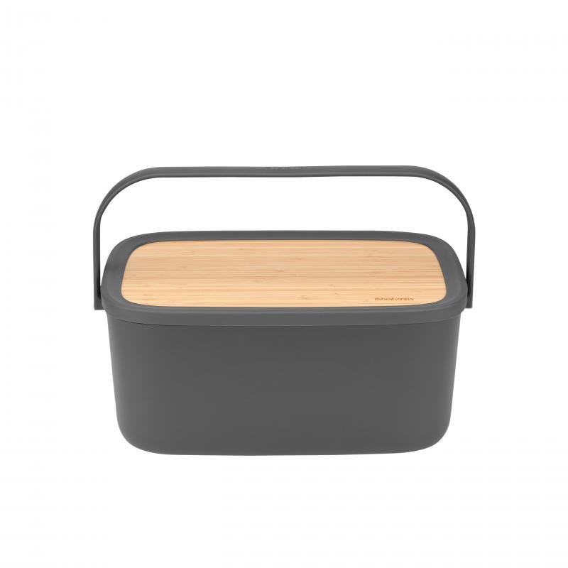 Brabantia Nic Bread Bin Dark Grey
