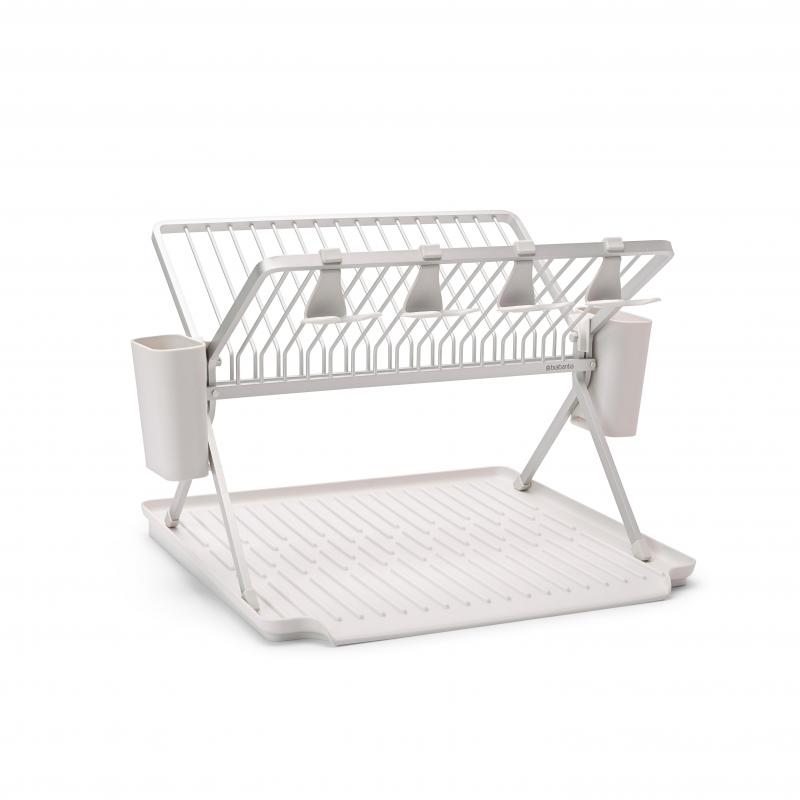 Brabantia Foldable Dish Drying Rack Large | Light Grey