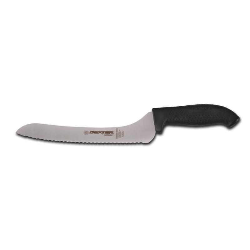 Dexter Russell SofGrip 9" Offset Scalloped Utlity Slicer 24423B SG163-9