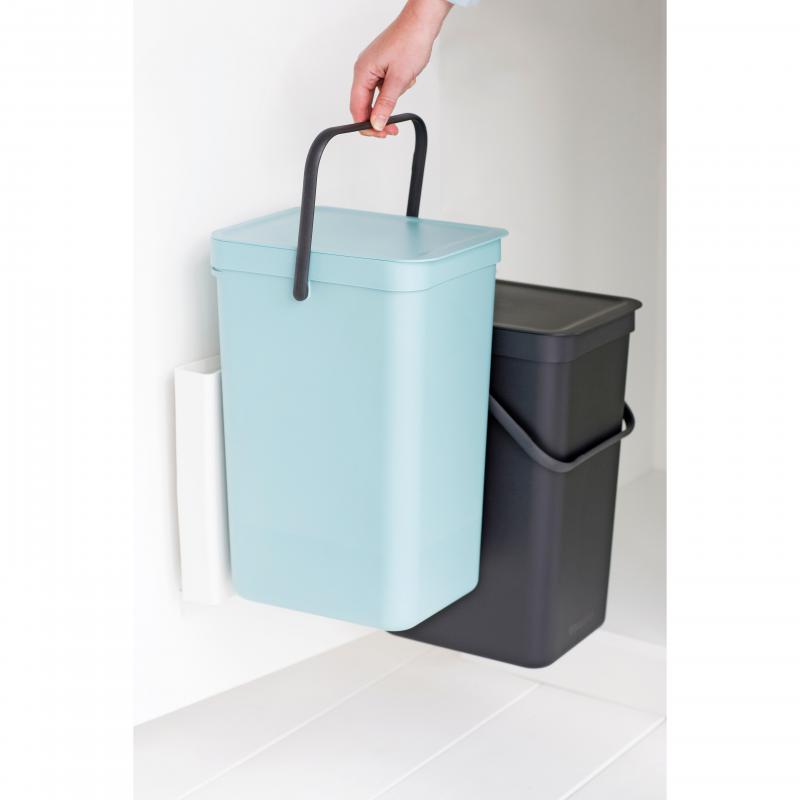 Brabantia Built In Sort & Go 16x16L | Mint Grey