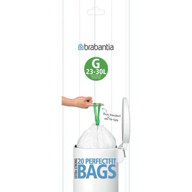 BRABANTIA PerfectFit Bags G 23/30L Roll | White