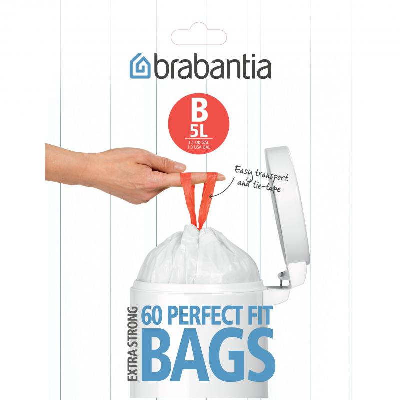 BRABANTIA PerfectFit Bags B 5L, Dispenser | White