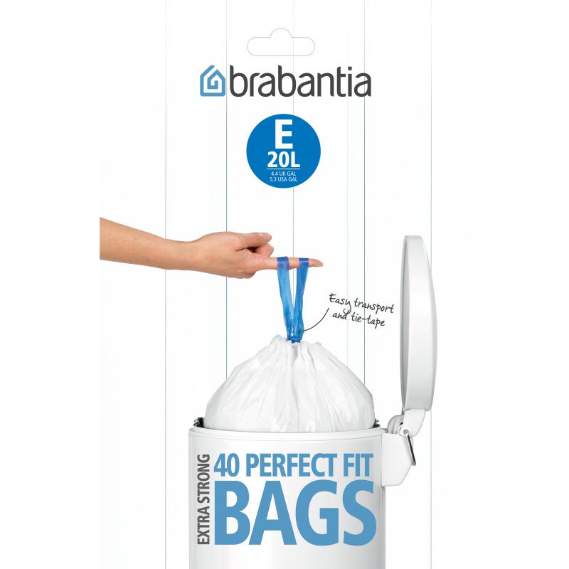 BRABANTIA PerfectFit Bags E 20L Dispenser | White