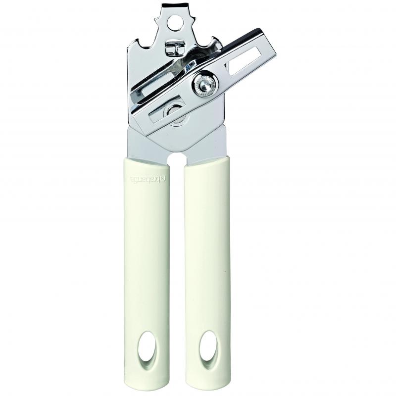 BRABANTIA Can Opener with Metal Grip and Caplifter - White