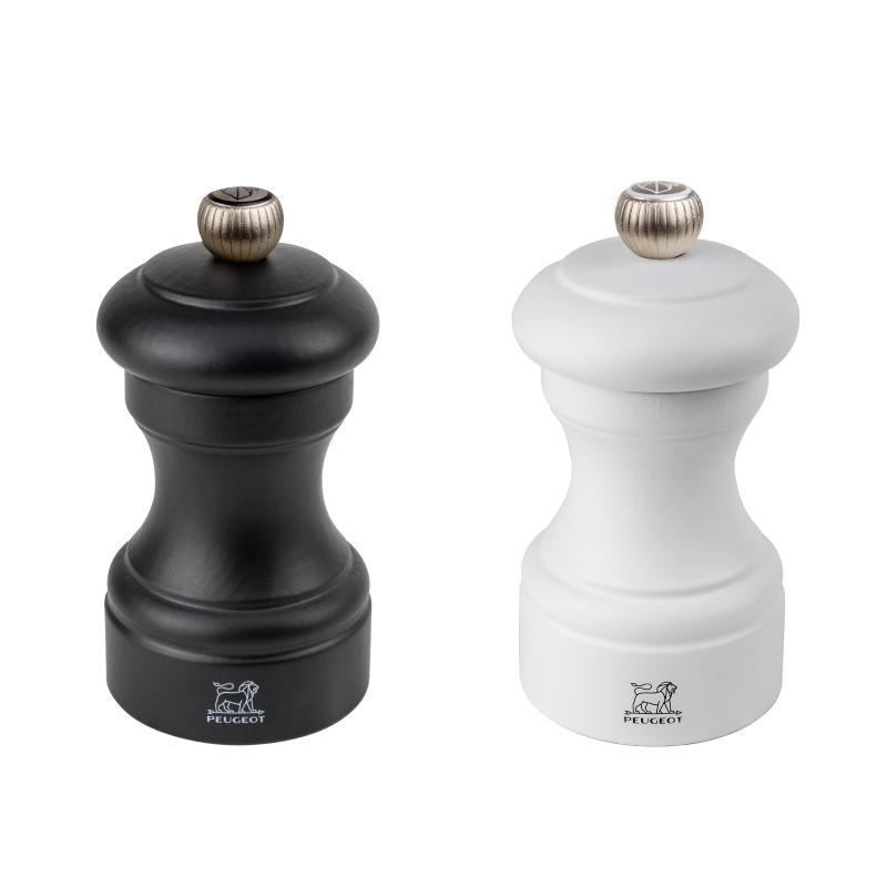 Peugeot Bistro Duo Salt & Pepper Mill White & Black Matte | 10cm