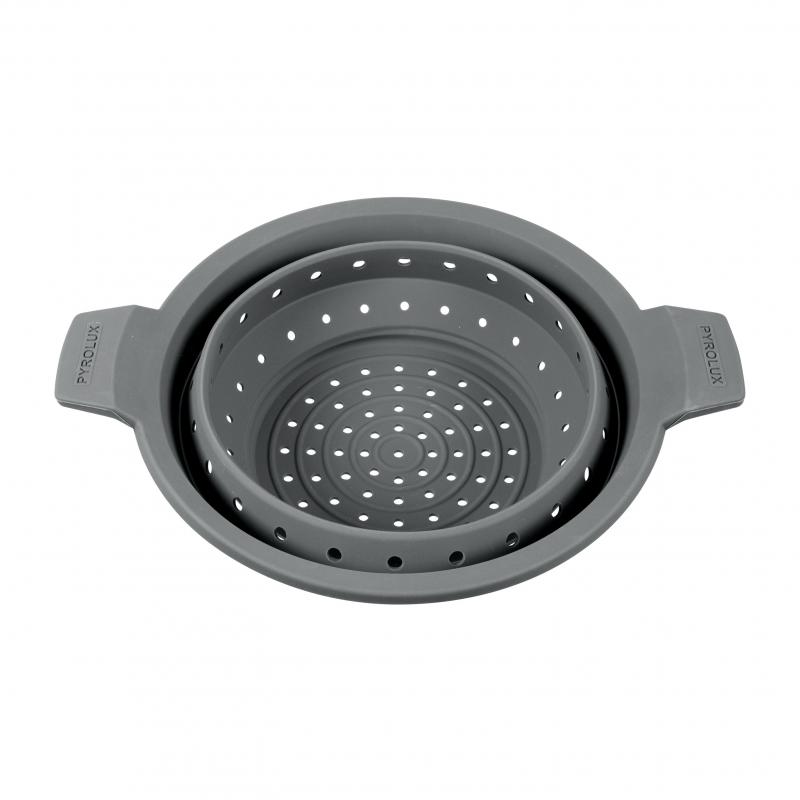Pyrolux Collapsible Silicone Colander Grey | 20-24cm