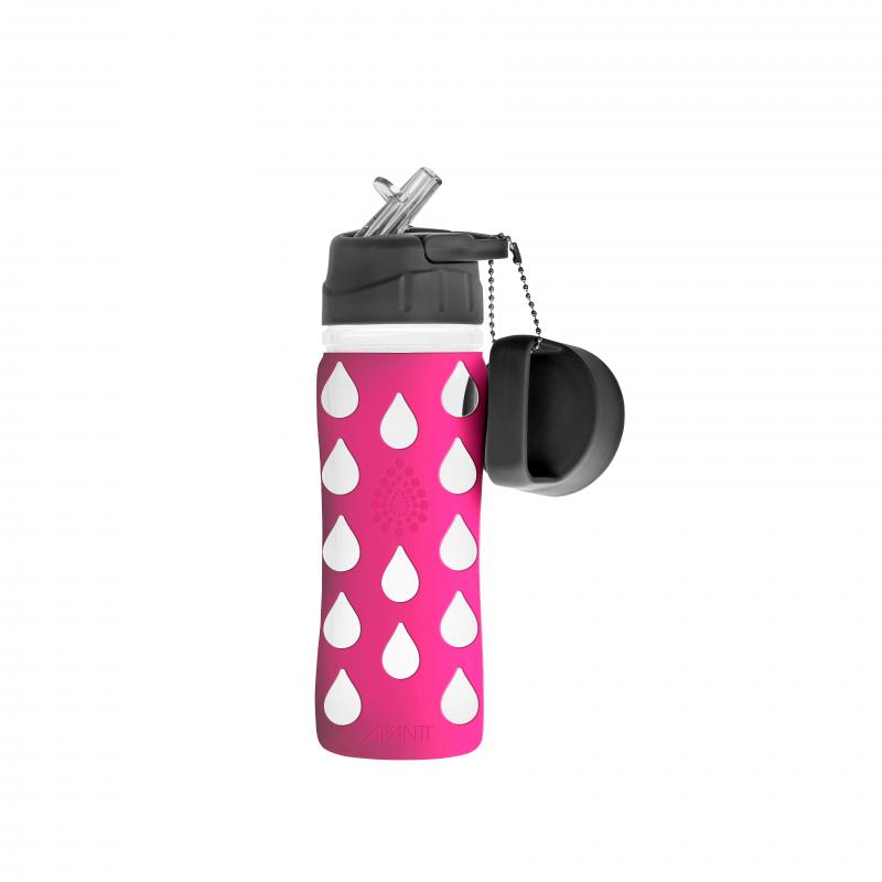 Avanti Silicone Borosilicate Bottle | 500ml Pink