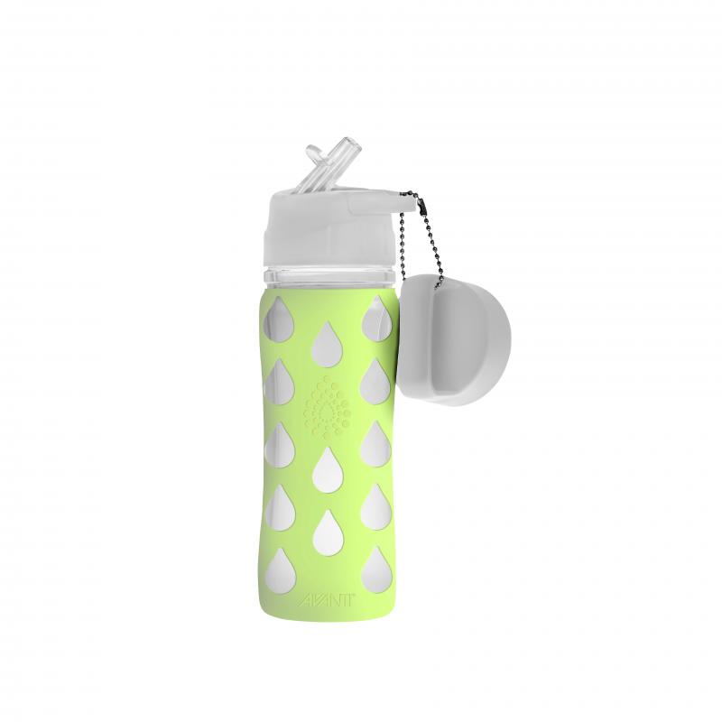 Avanti Silicone Borosilicate Bottle | 500ml Translucent Green