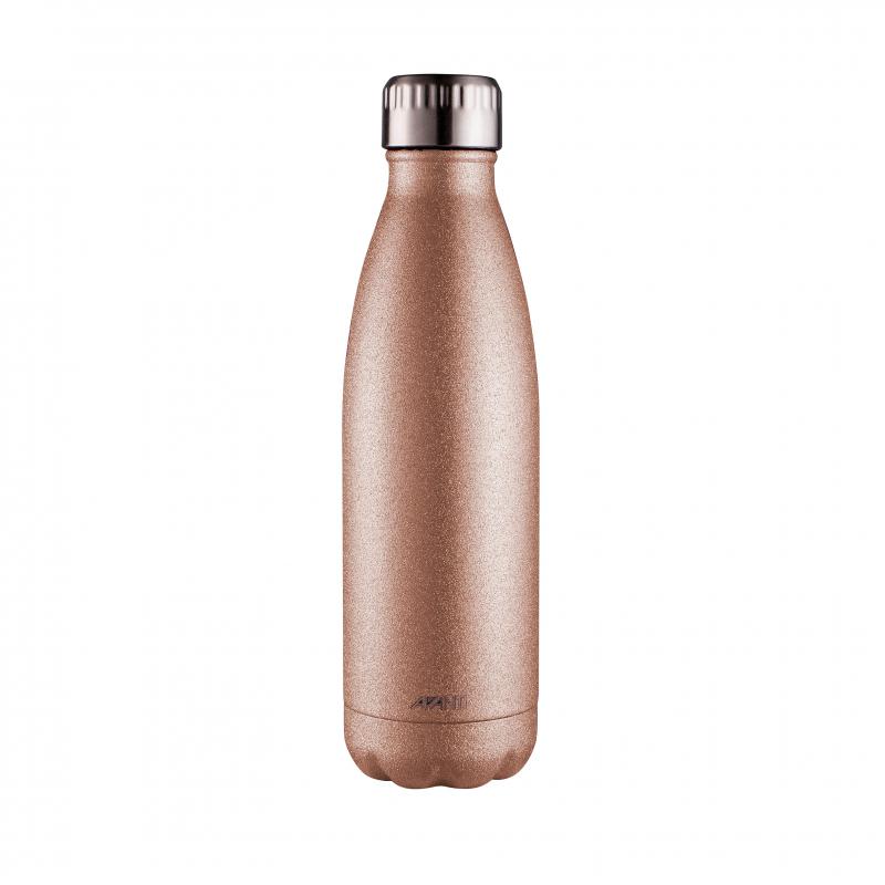 Avanti Fluid Bottle 500ML Glitter Rose Gold