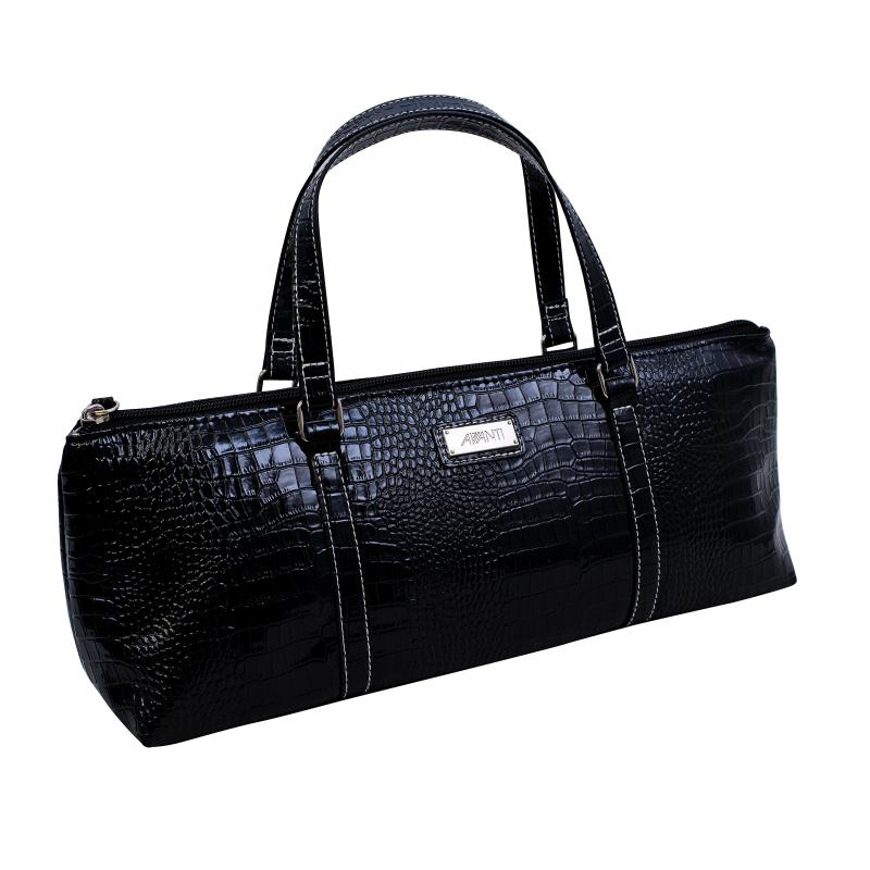 Avanti Insulated Wine Purse | Black Crocodile