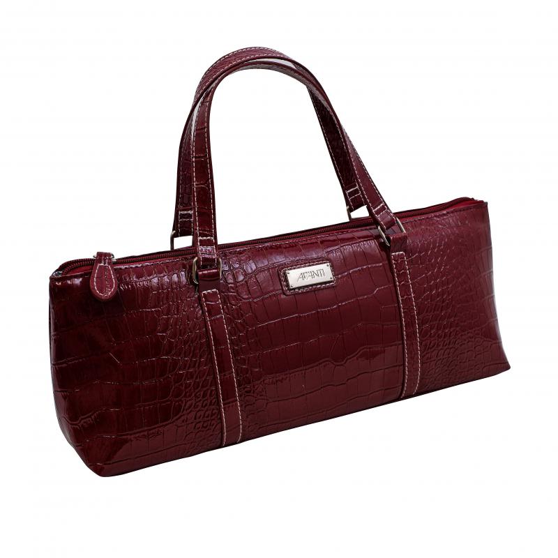 Avanti Insulated Wine Purse| Burgandy Crocodile