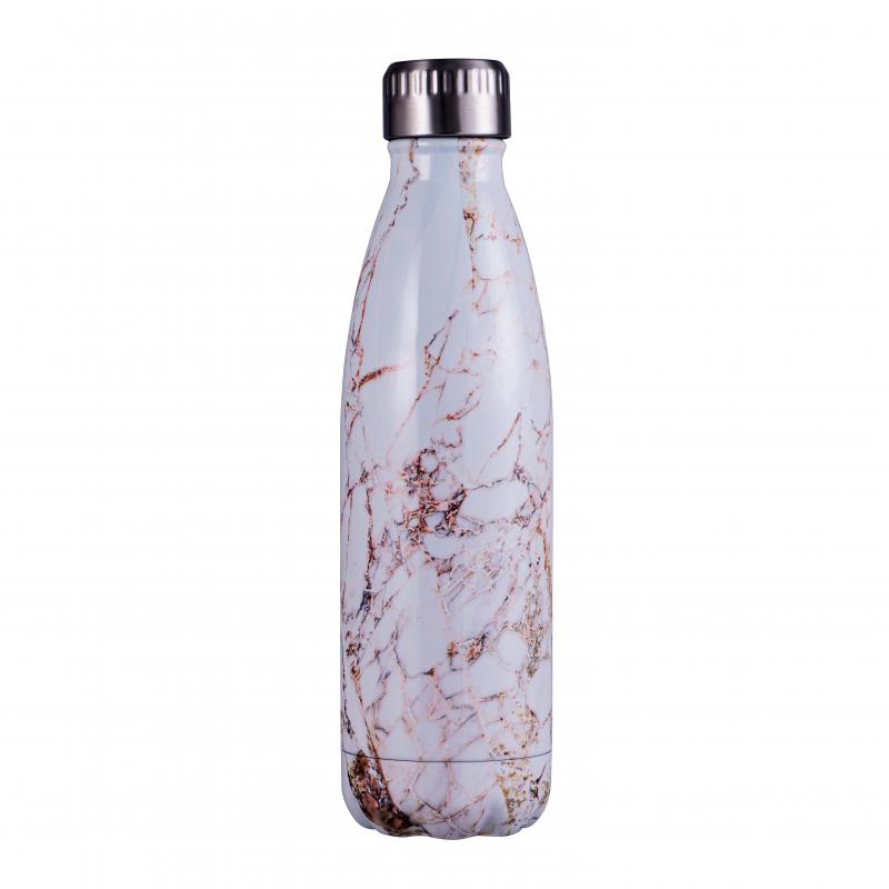 Avanti Fluid Twin Wall Vacuum Bottle 500ml | Marble White Gold