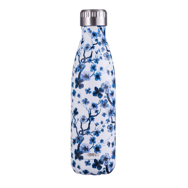 Avanti Fluid Twin Wall Vacuum Bottle 500ml - Blossom Blue