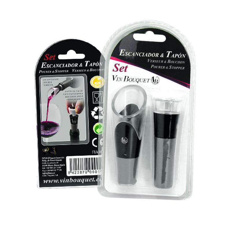 Vin Bouquet Pourer & Vacuum Stopper Set