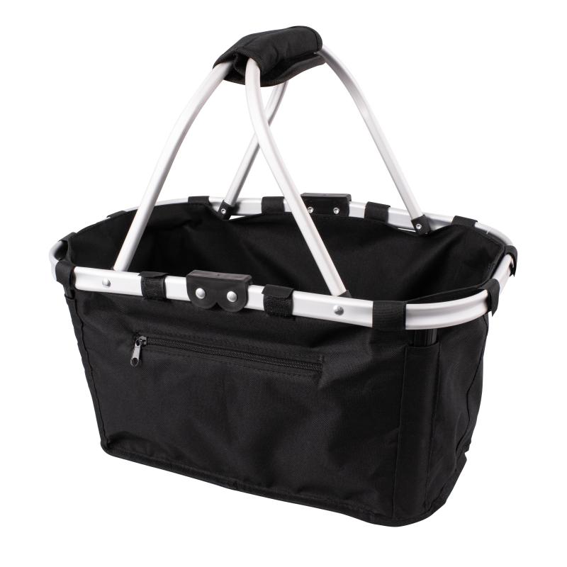Karlstert Two Handle Foldable Carry Basket Black
