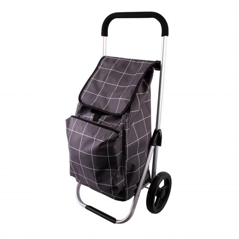 Karlstert Deluxe Shop Trolley | Grey Grid